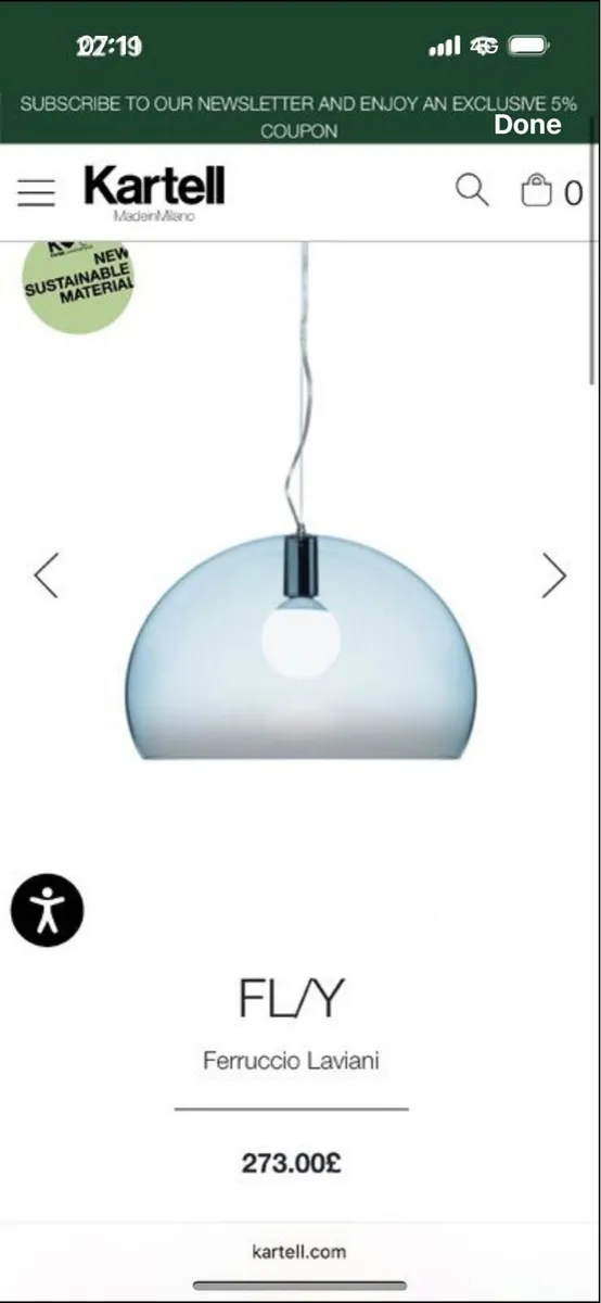 Kartell Fly Pendant - Image 1