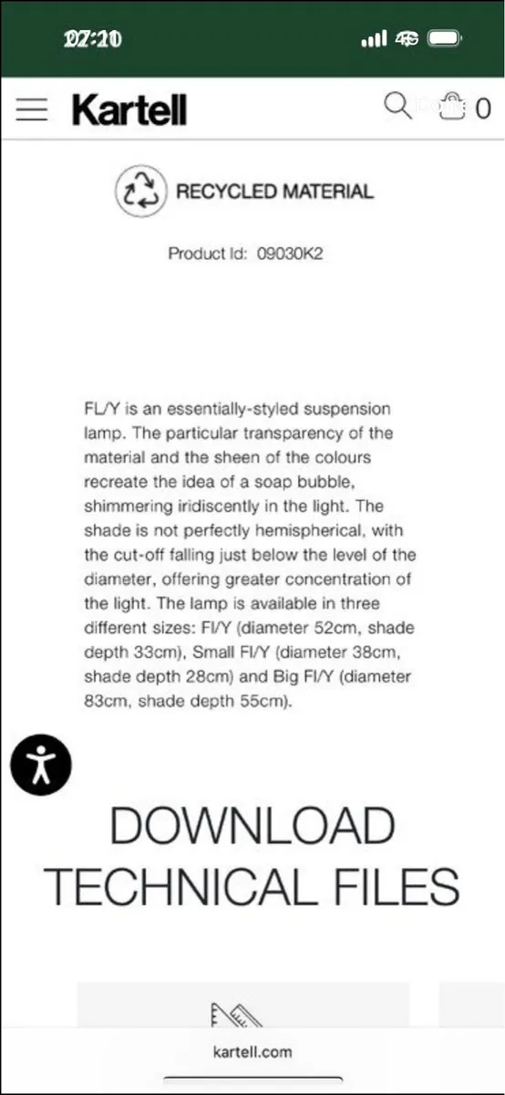 Kartell Fly Pendant - Image 3