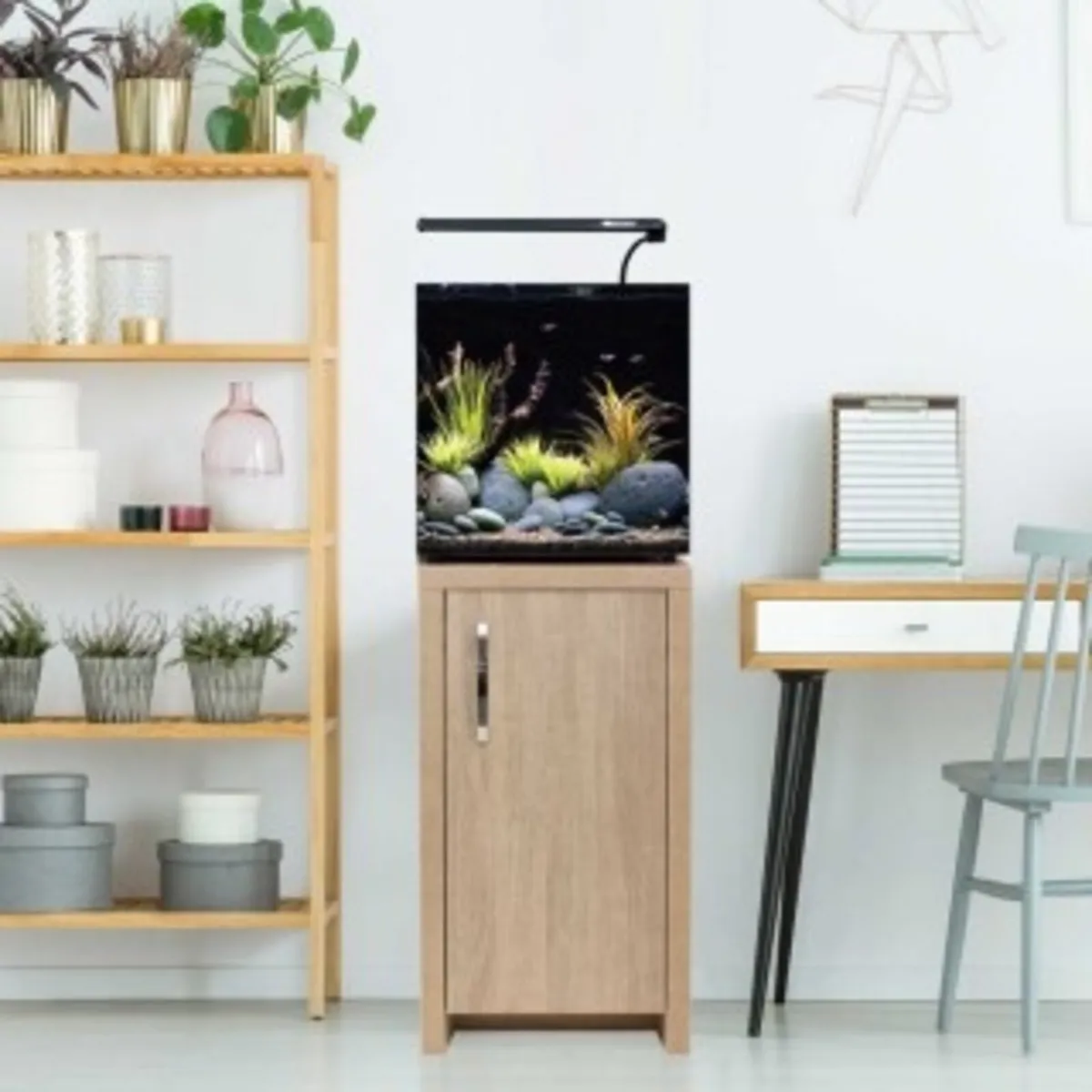 Aqua One Marine fish tank empty with a cabinet. - Image 2