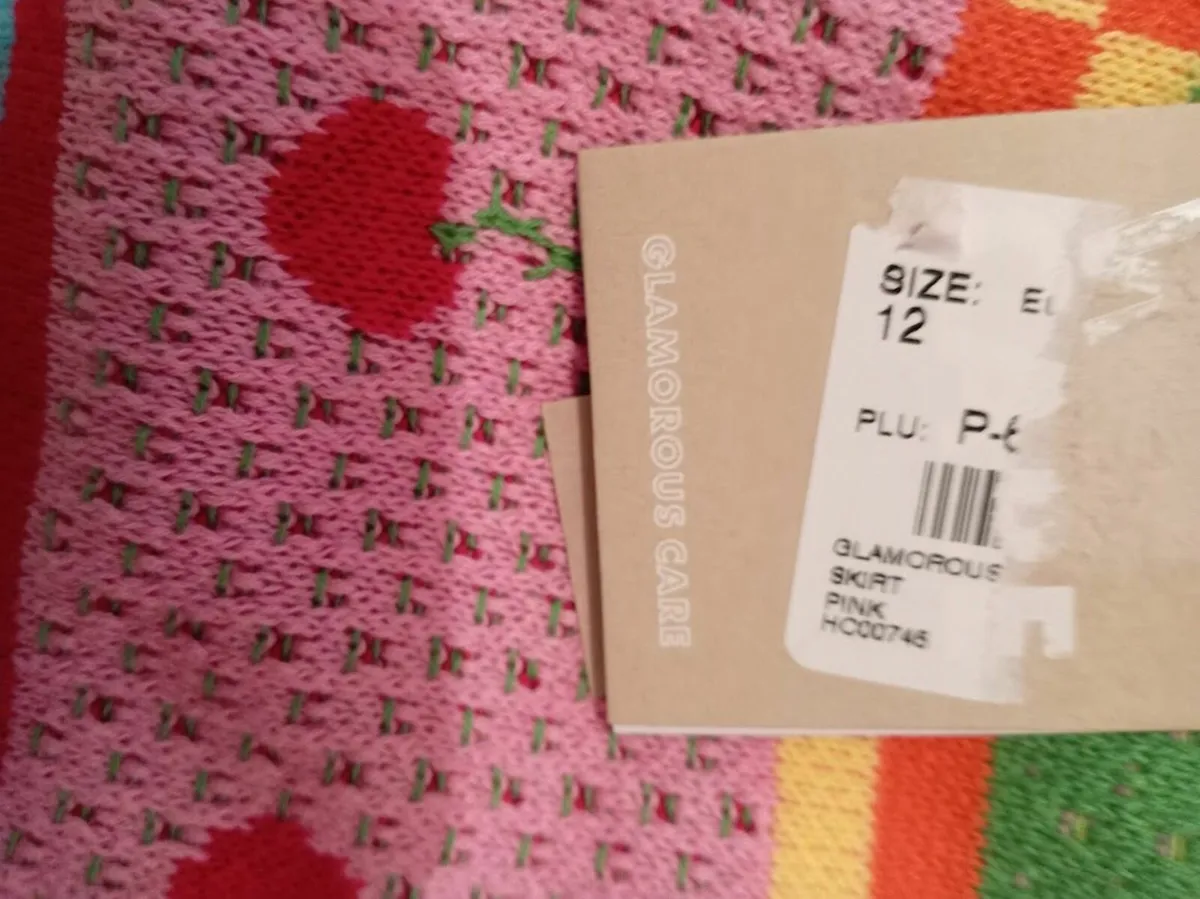 Glamorous Care Knit Skirt – Size 12 -100% Cotton - Image 2