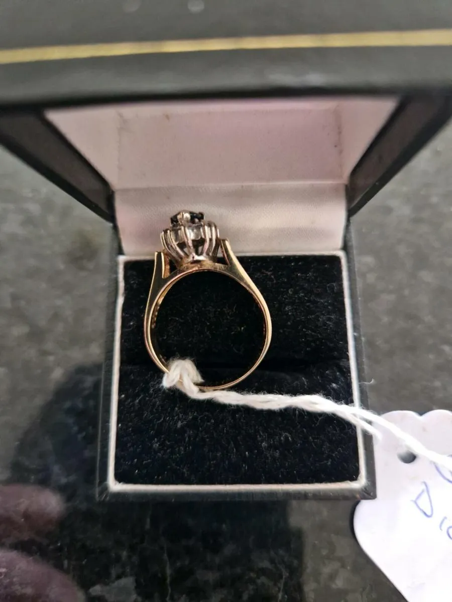 14ct gold sapphire & diamond ring - Image 2