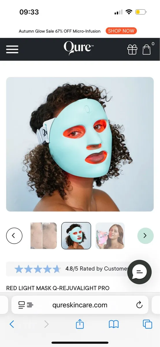QURE RED LIGHT MASK Q-REJUVALIGHT PRO - Image 1