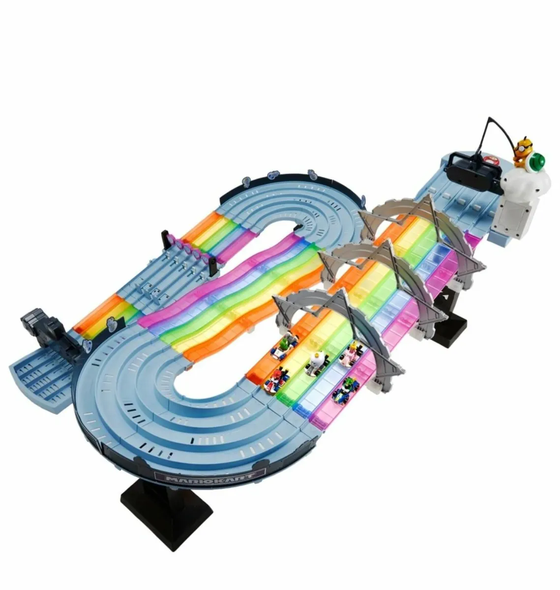 Hot Wheels Mario Kart Rainbow Road Race Track Play - Image 3