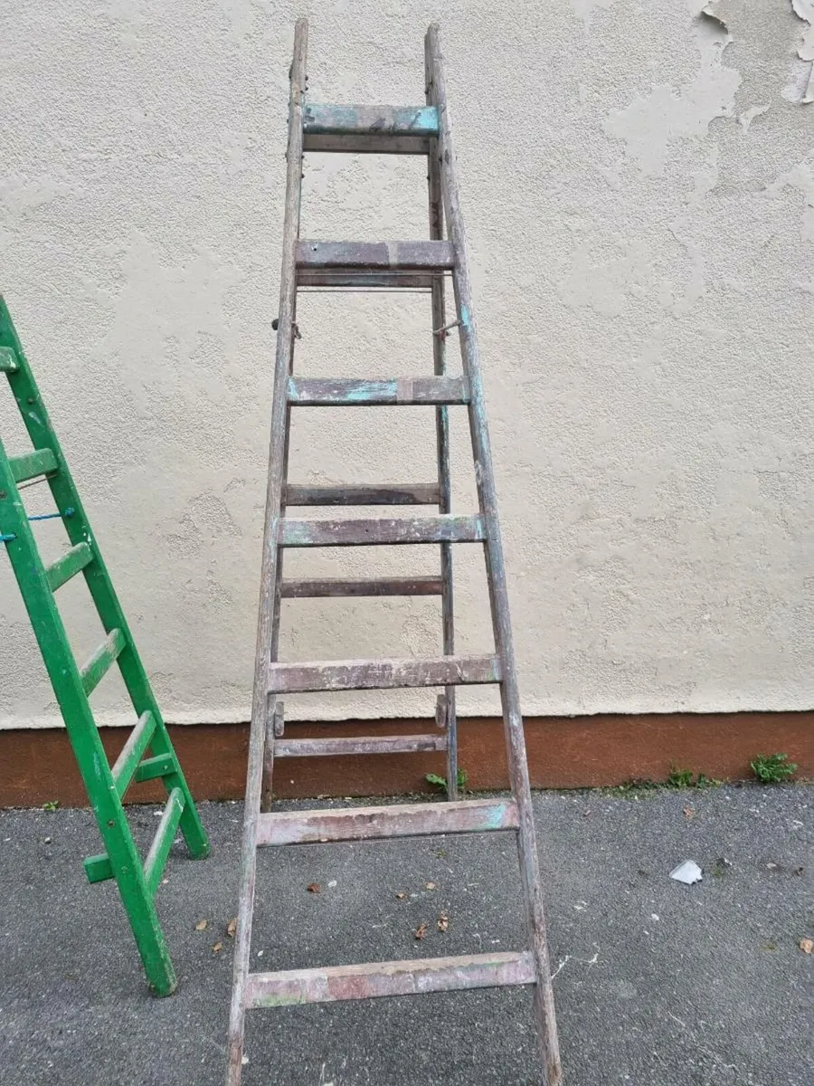 X2 wooden ladders - Image 4