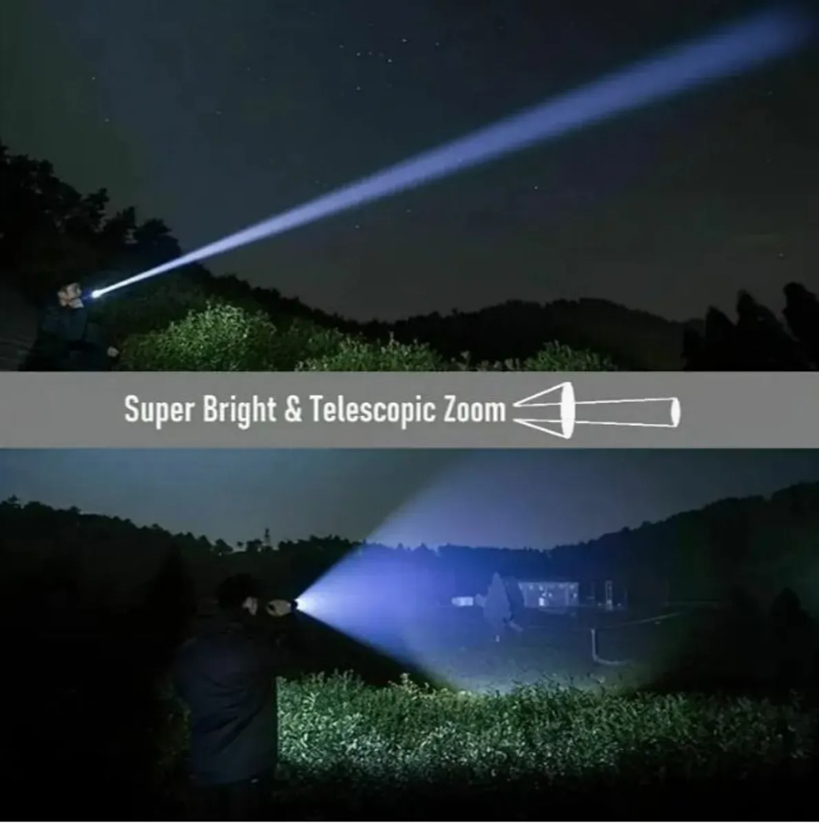 4000 Lumen Zoom XHP70 The Strongest Flashlight High Power Led Torch - Image 4