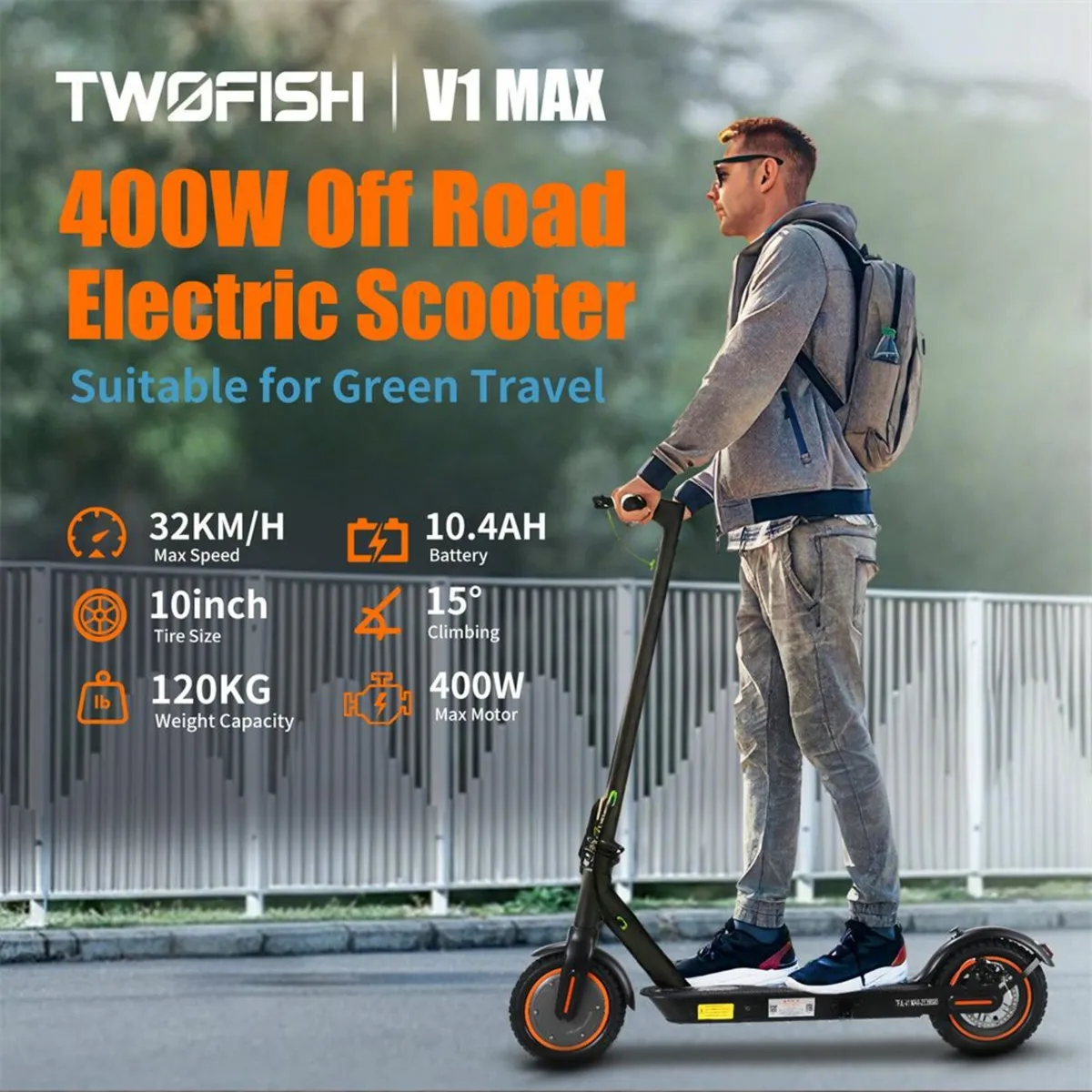 TWOFISH V1 MAX Electric Scooter - Image 4