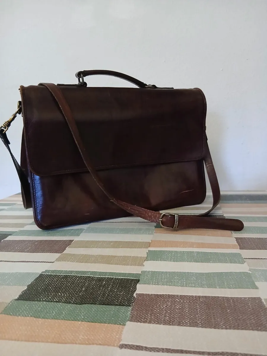 Vintage Beautiful Italian Leather Satchel. - Image 1