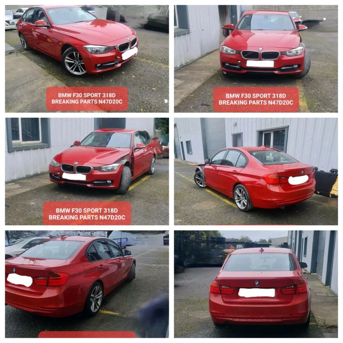 2012 BMW F30 318D SPORT A75 BREAKING PARTS N47D20C - Image 1