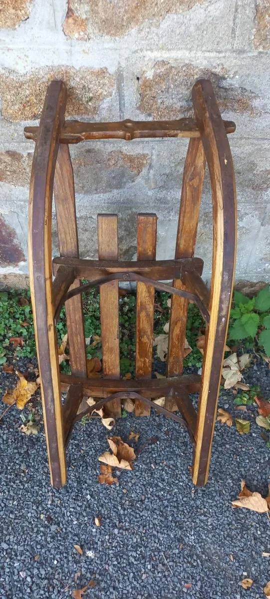 antique wooden winter snow sleigh - Image 2