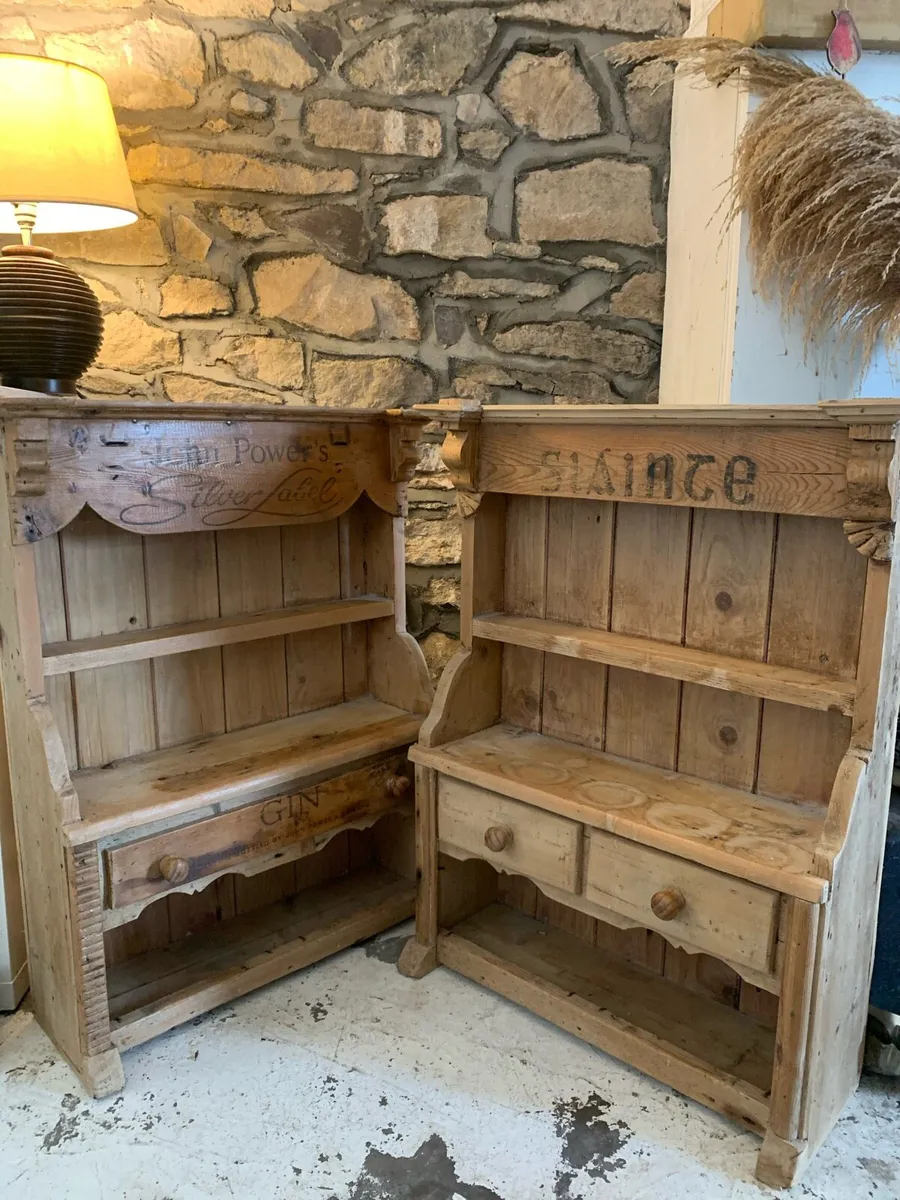 Antique pine shelves - Image 4