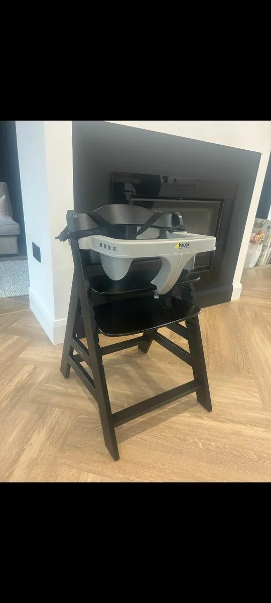 Baby  Alpha + wooden highchair with tray - Image 1