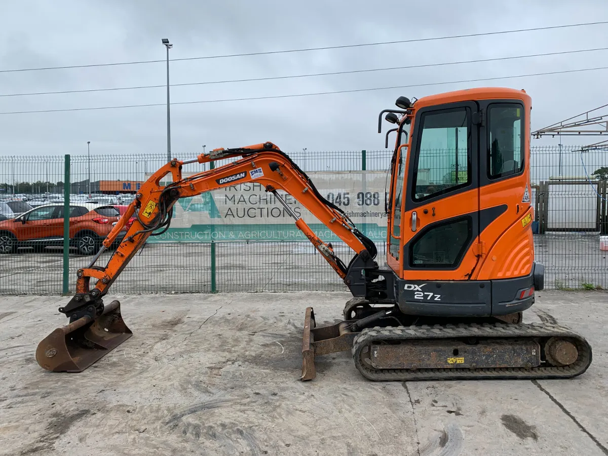 2018 DOOSAN DX27Z EXCAVATOR FOR AUCTION - NAAS - Image 3
