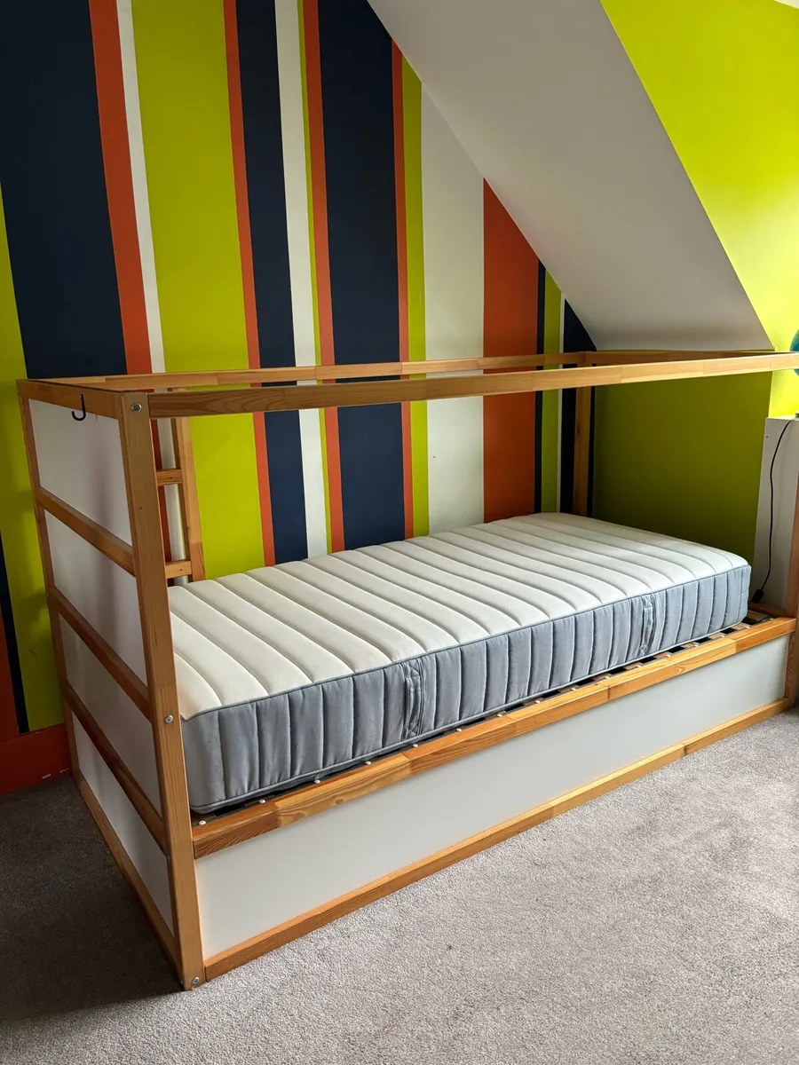 Ikea Kura Reversible Single Bed & Mattress - Image 1