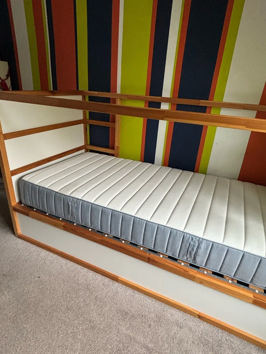 Ikea Kura Reversible Single Bed & Mattress - Image 2
