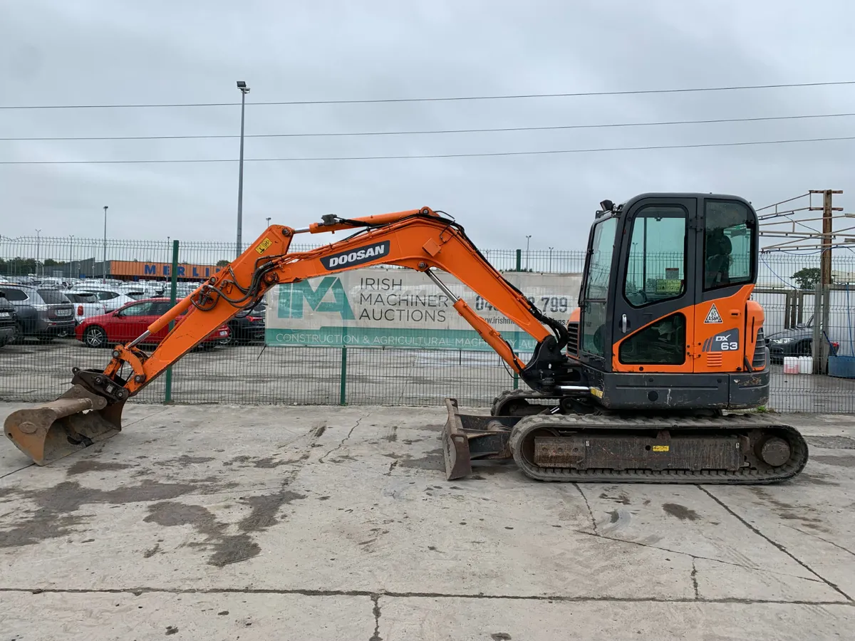 2018 DOOSAN DX63-3 EXCAVATOR FOR AUCTION - NAAS - Image 3