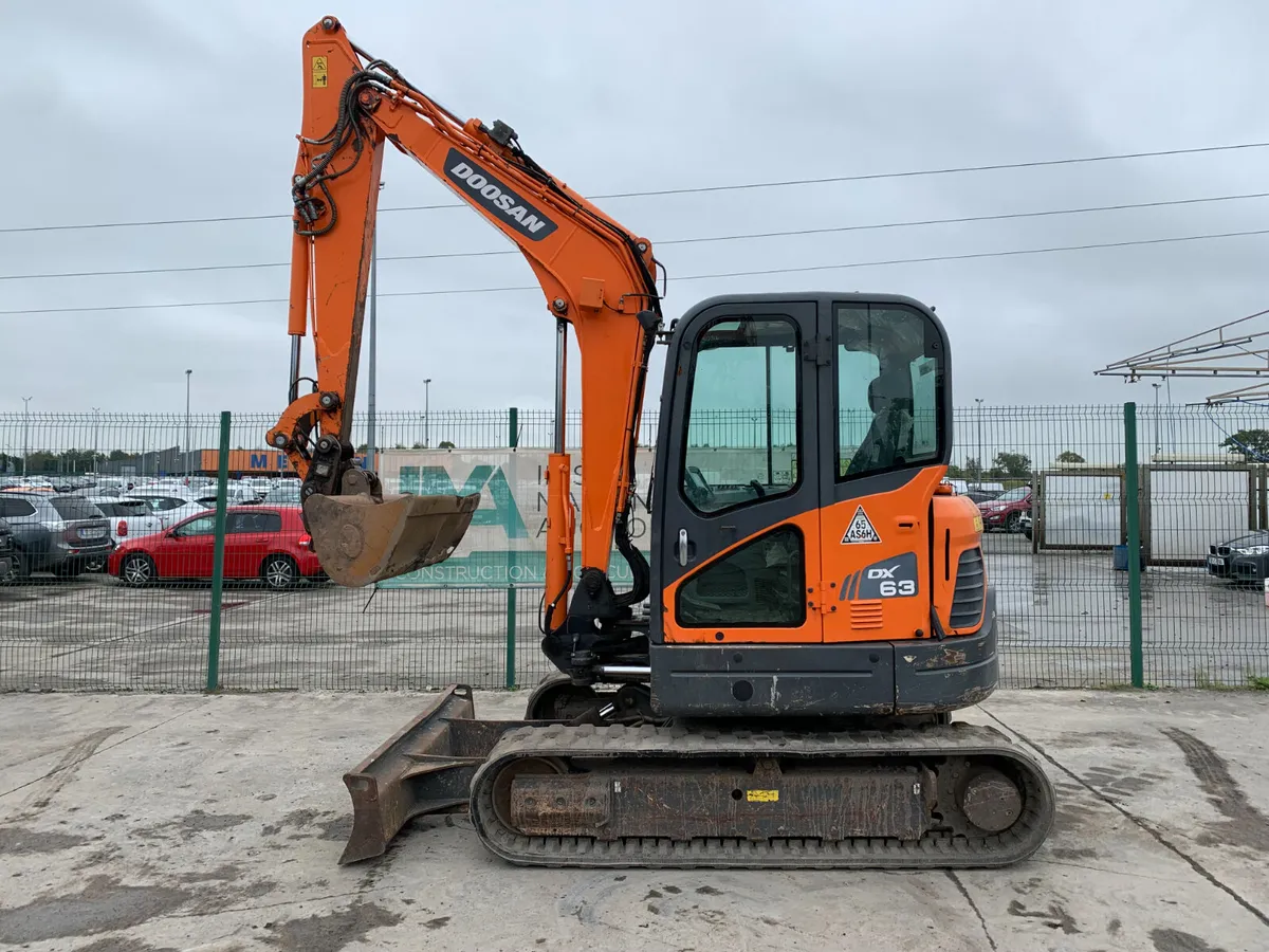 2018 DOOSAN DX63-3 EXCAVATOR FOR AUCTION - NAAS - Image 2