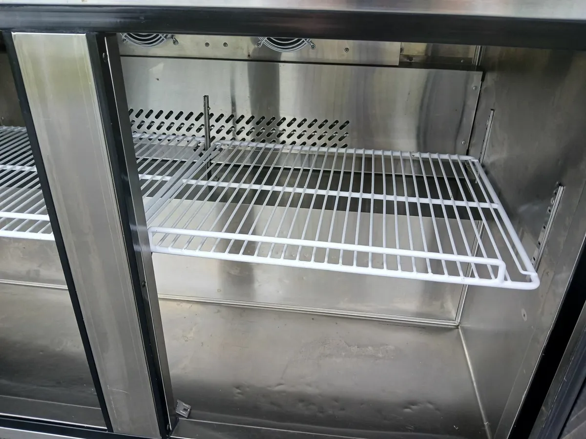 Stainless steel prep fridge new delivered - Image 1