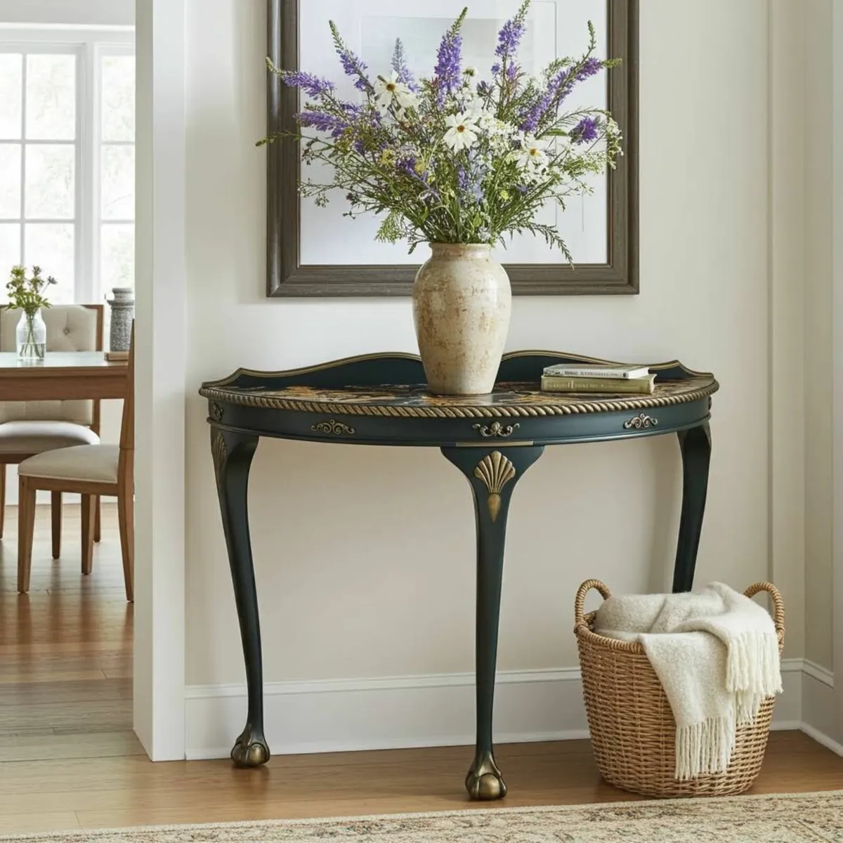 Luxurious Baroque Console Table for Hallways - Image 1