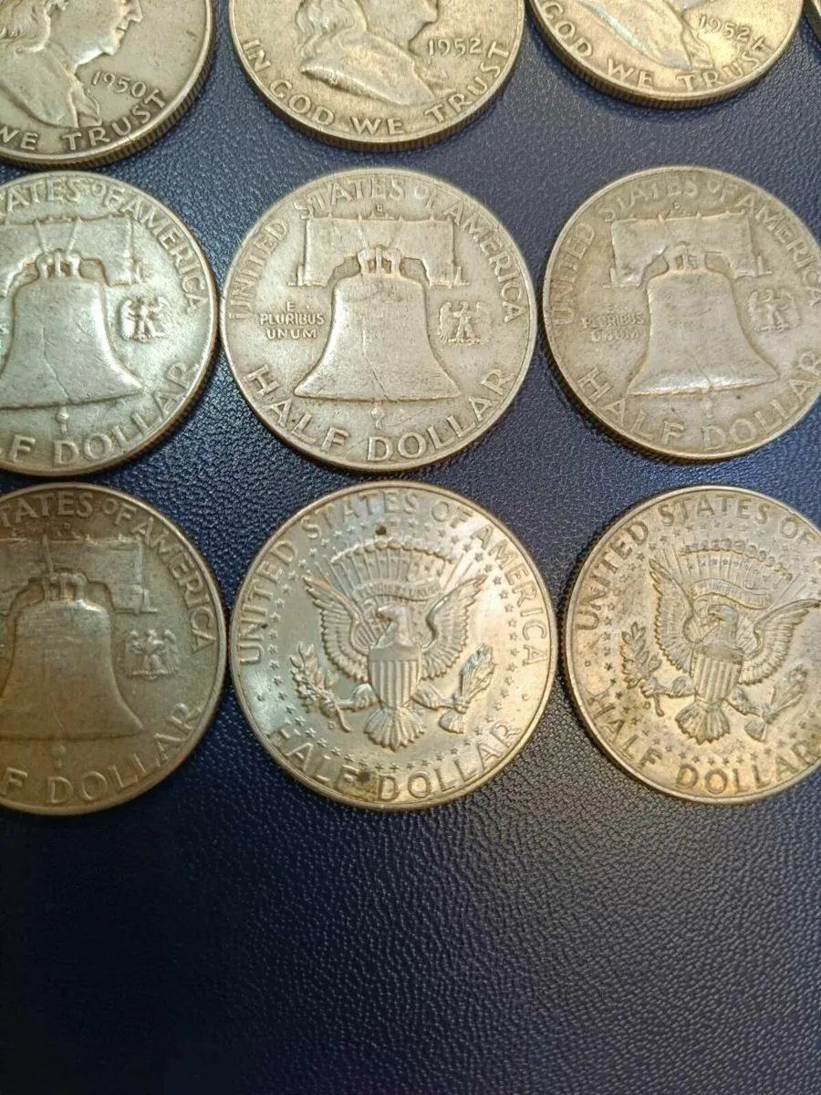 Silver Half Dollar Coins 1950 - 1964 - Image 1