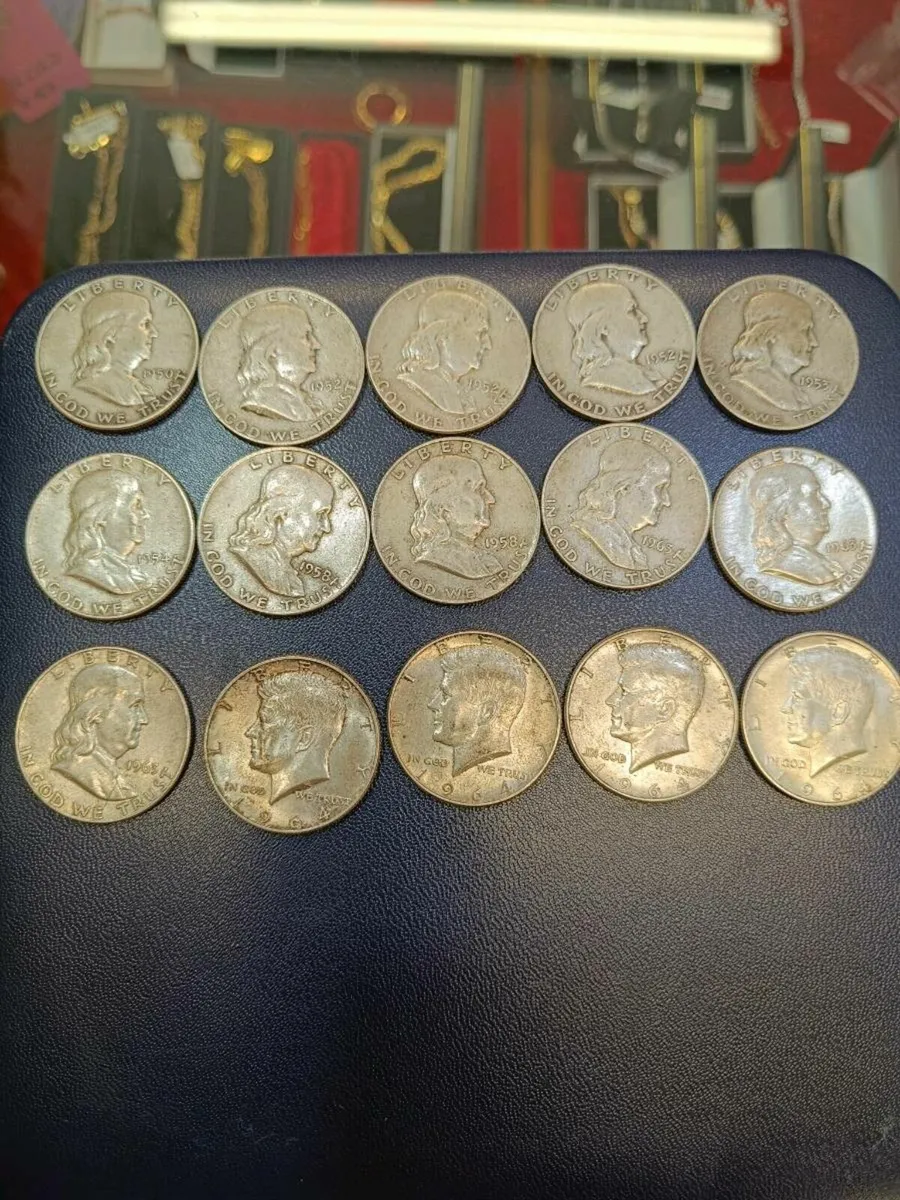 Silver Half Dollar Coins 1950 - 1964 - Image 4