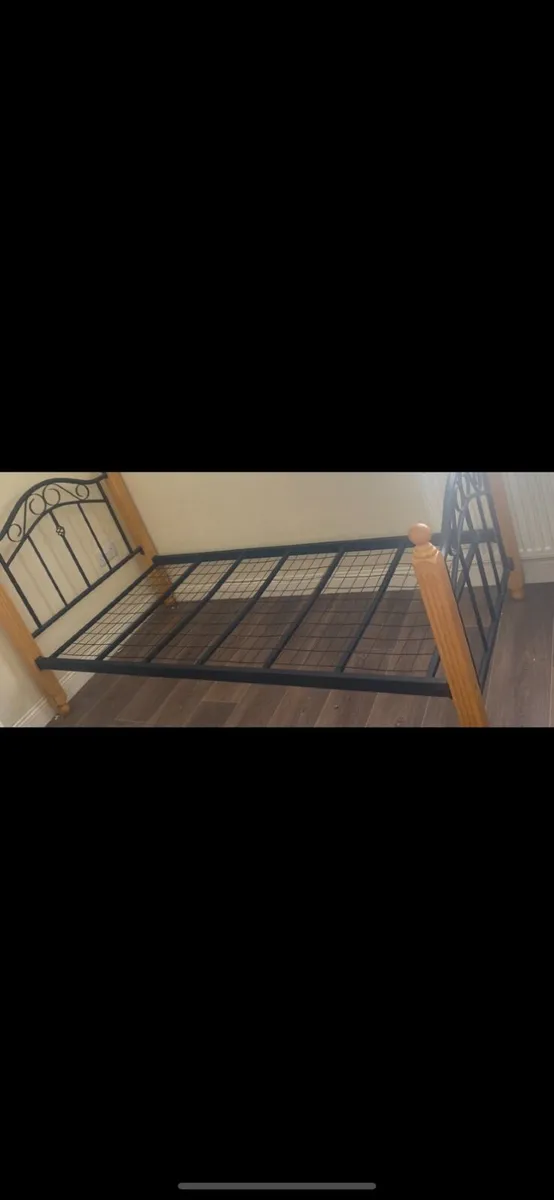 Timber/Irom bed frame - Image 1