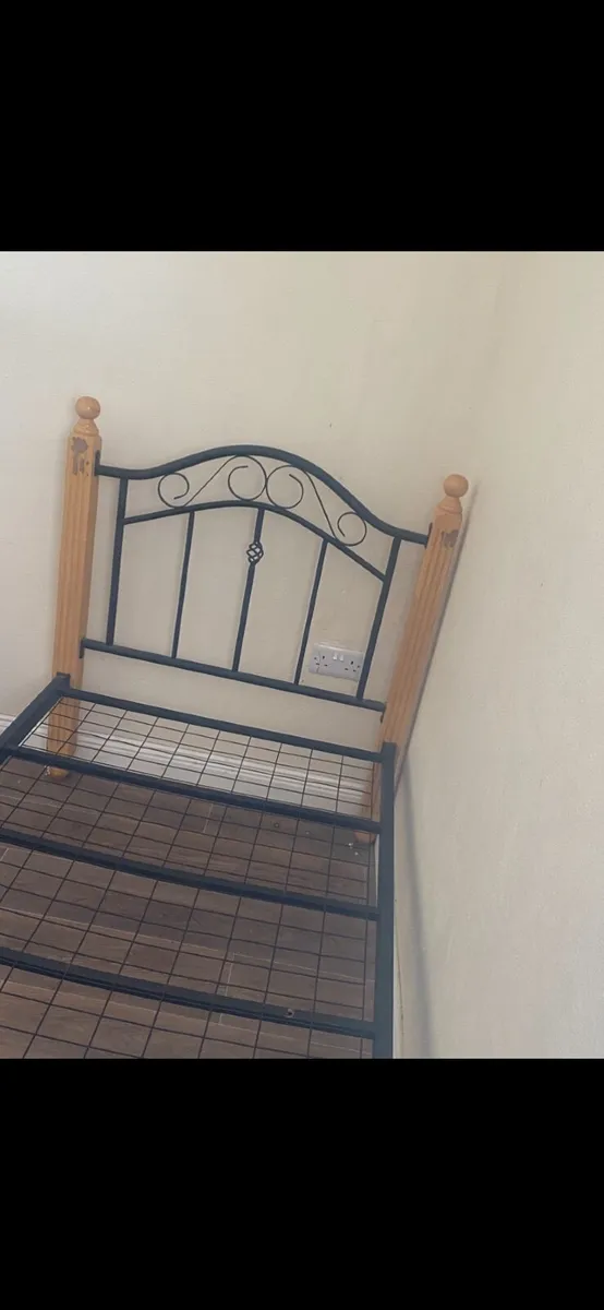 Timber/Irom bed frame - Image 2