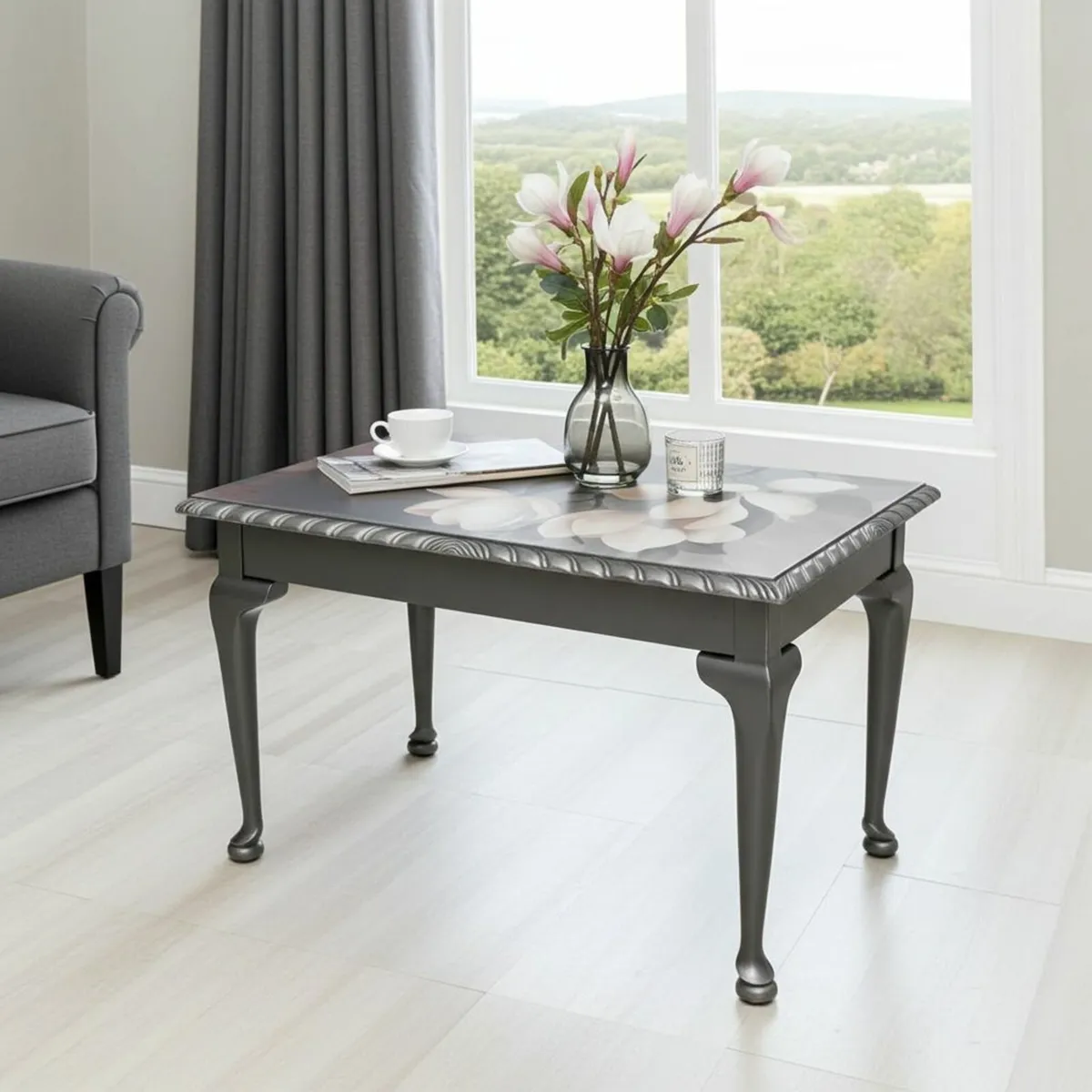 Artistic Solid Wood Coffee Table - Image 3