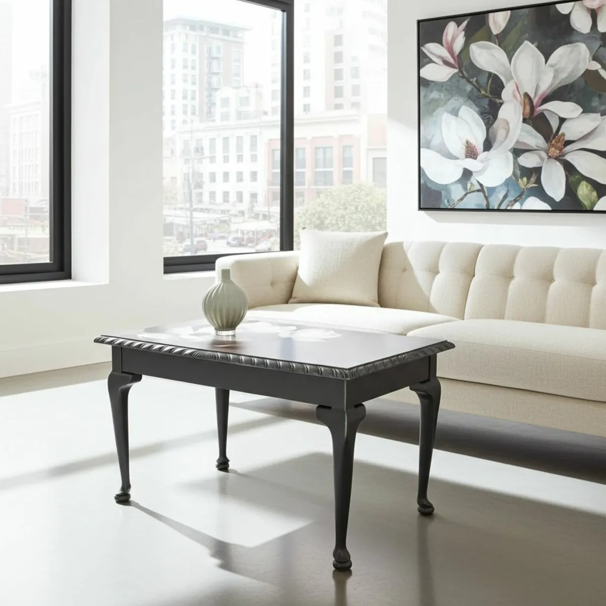 Artistic Solid Wood Coffee Table - Image 4