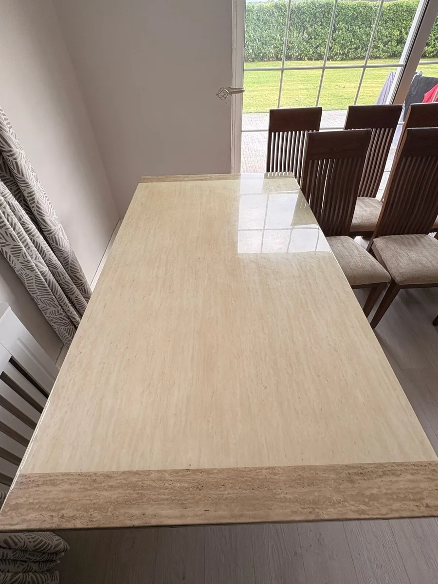 Marble Dining Table & 6 Chairs - Image 2