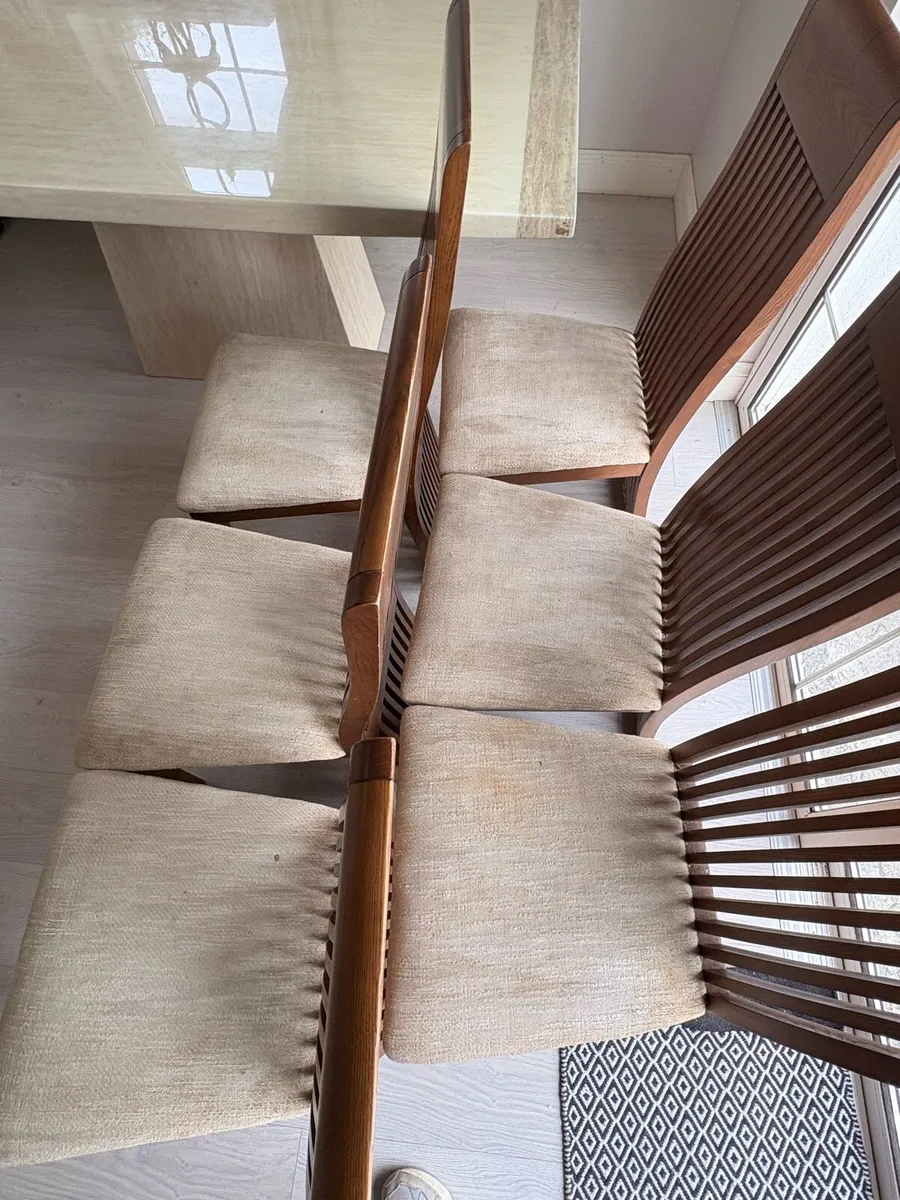 Marble Dining Table & 6 Chairs - Image 3