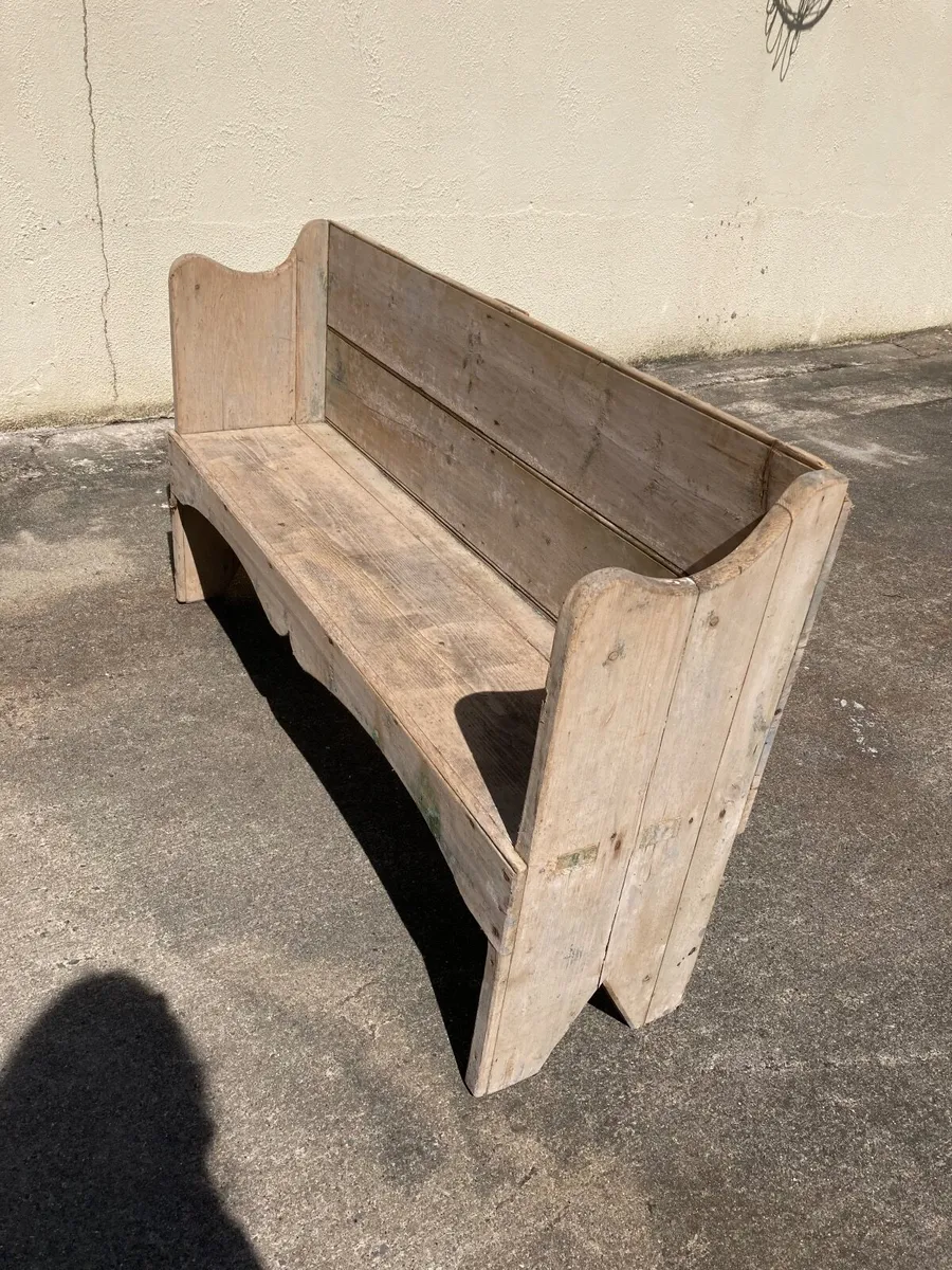 Antique traditional rare Irish bench - Image 1