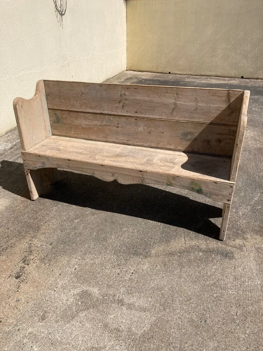 Antique traditional rare Irish bench - Image 2