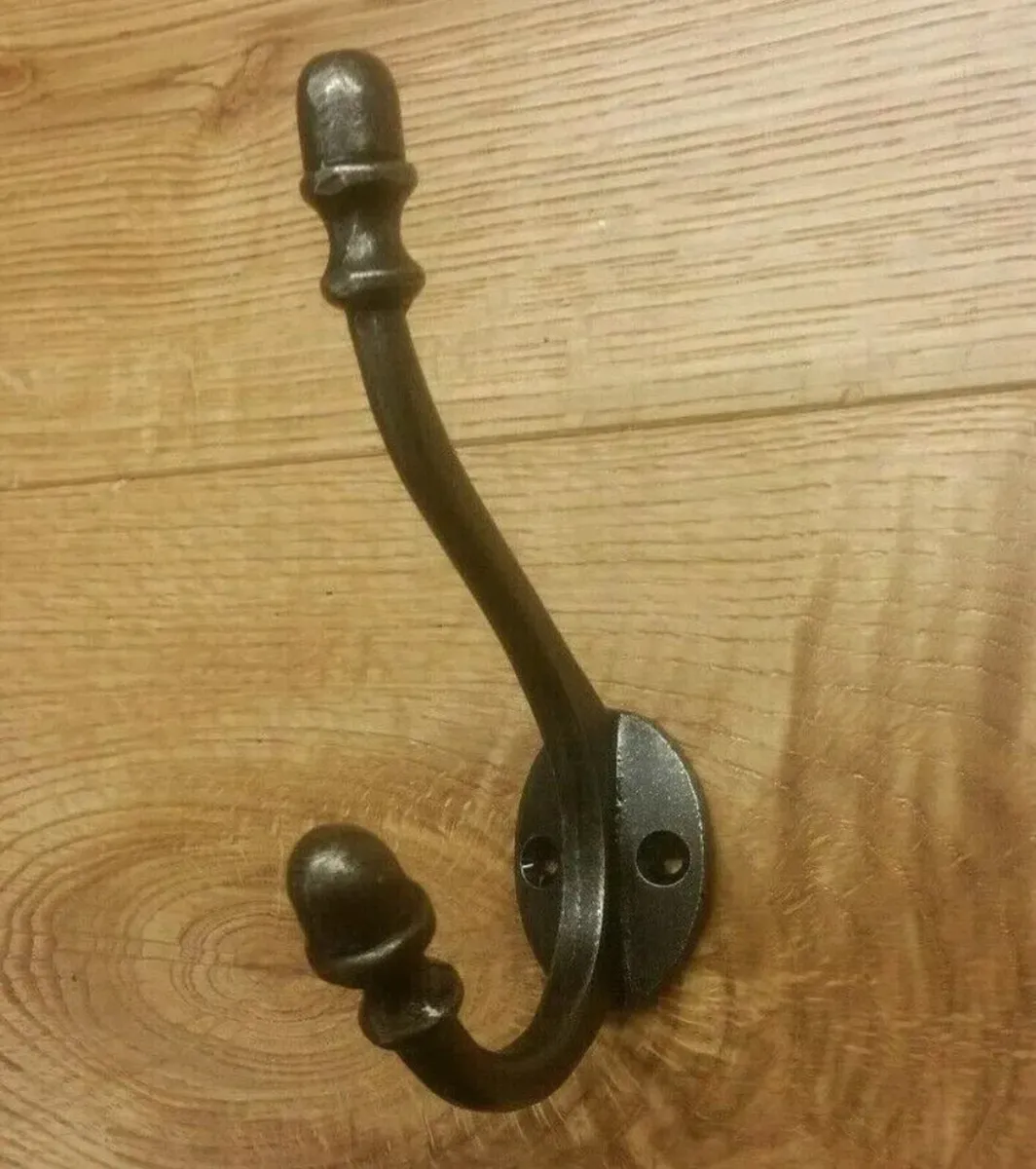 6 x Vintage Style Cast Iron Coat Hooks - Image 4