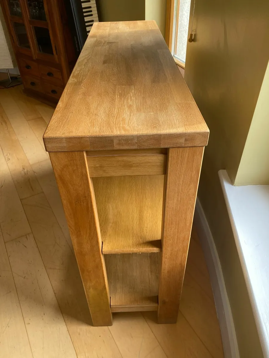 Solid Oak Living Room Cabinet & Console - Image 2