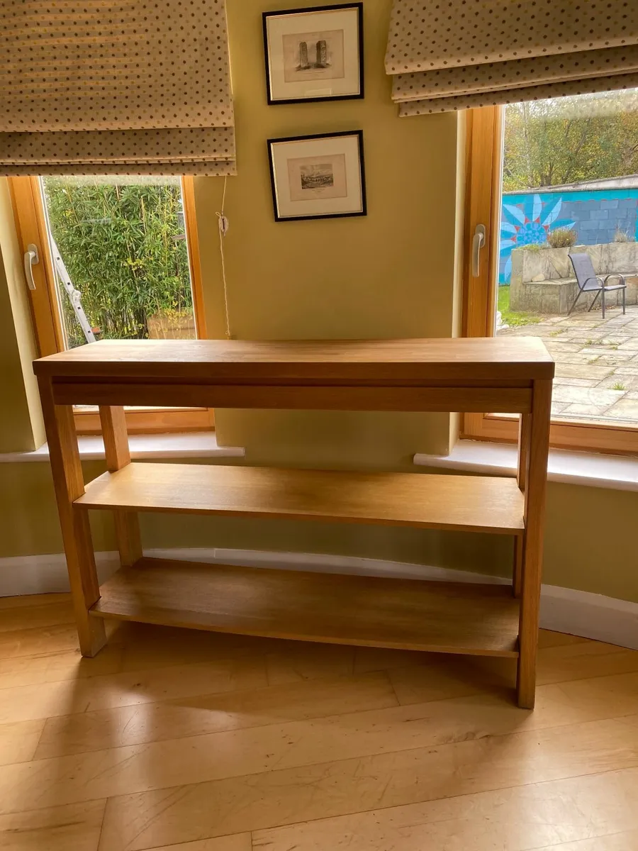 Solid Oak Living Room Cabinet & Console - Image 3