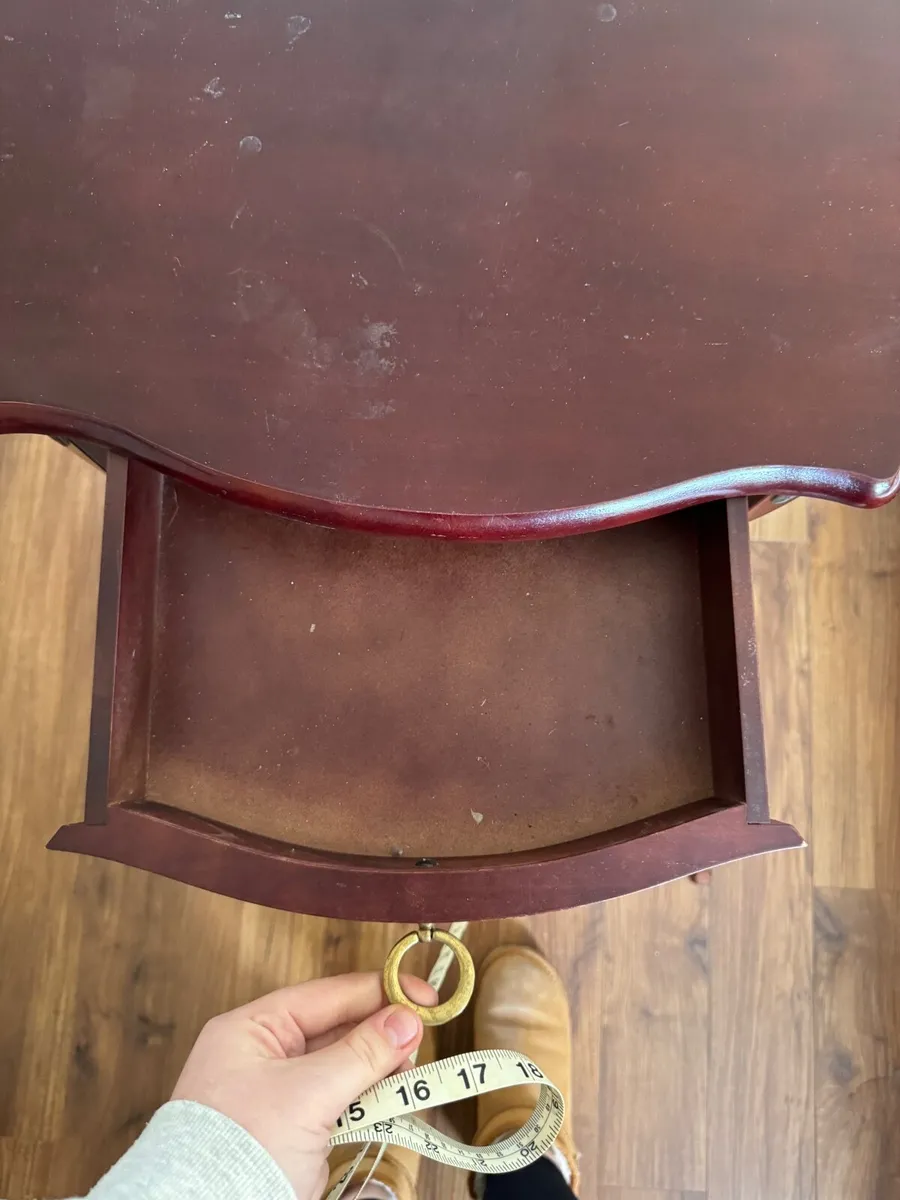 Mahogany half moon console table - Image 2