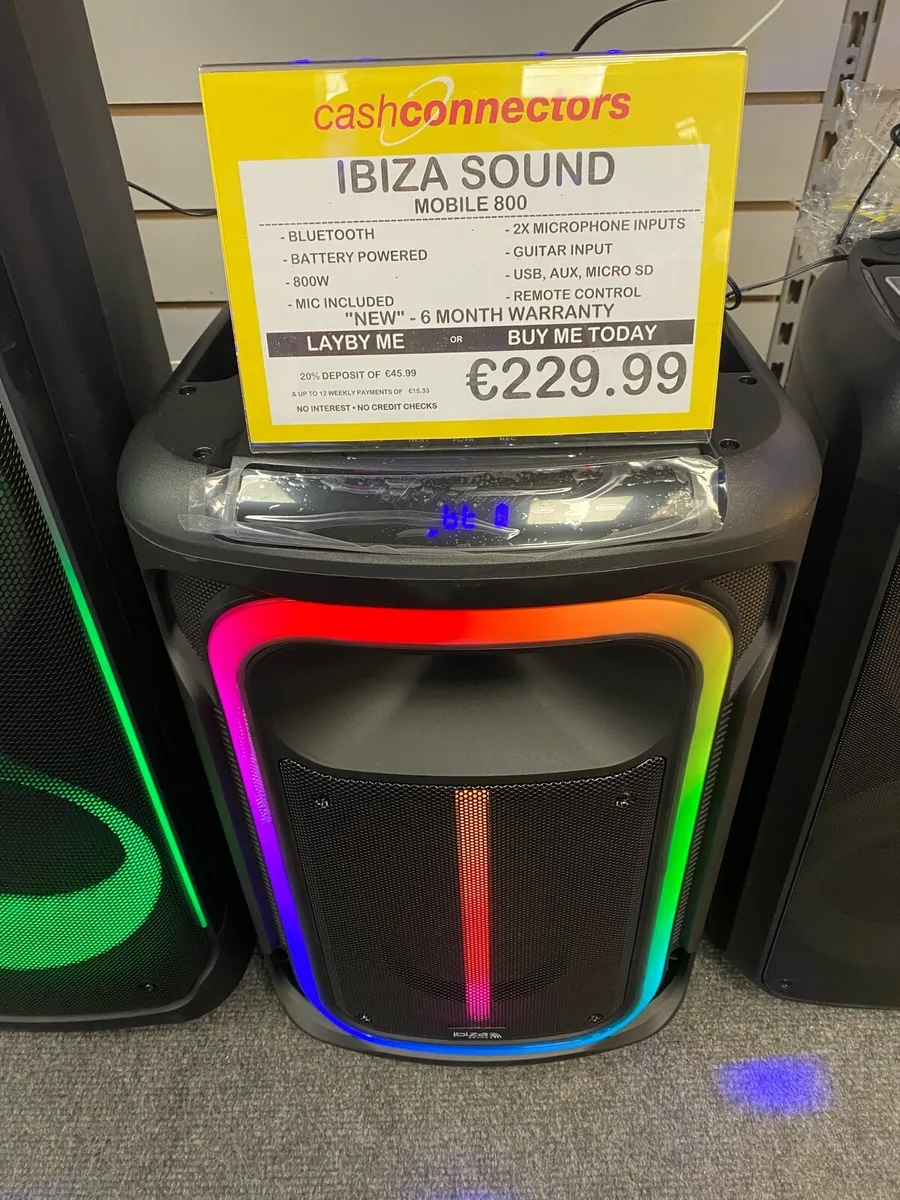 Ibiza Mobile 800 BT Portable Boombox NEW - Image 1