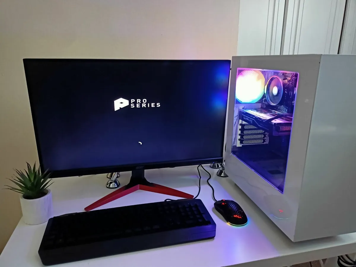 Gaming PC Setup with 27" Monitor Keyboard and mous - Image 2