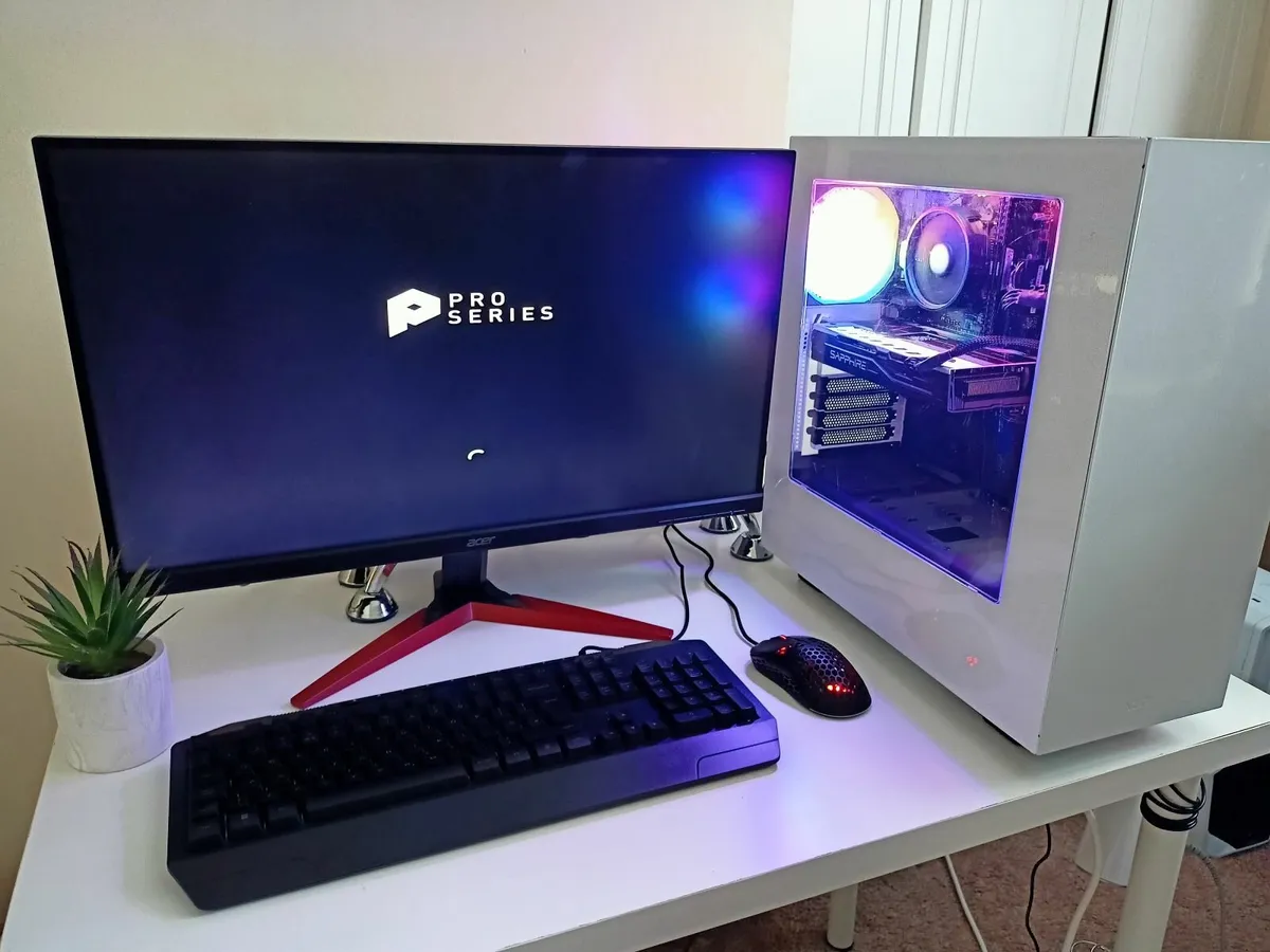 Gaming PC Setup with 27" Monitor Keyboard and mous - Image 4