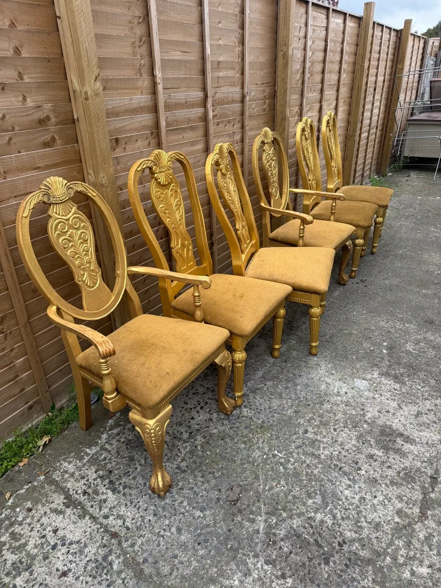 Gold design chairs - Image 4