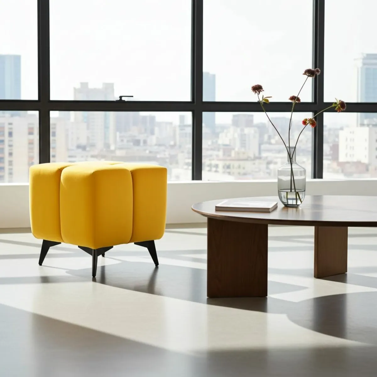 Bubble Cube Pouffe – Velvet Upholstery - Image 4