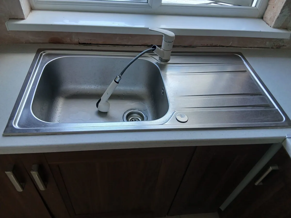 Cooke and Lewis stainless steel bowl sink&drainer - Image 1