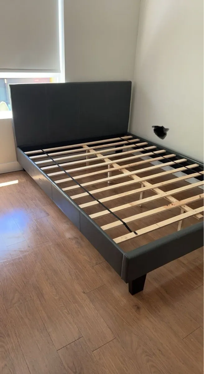 Leather Double bedframe - Image 1