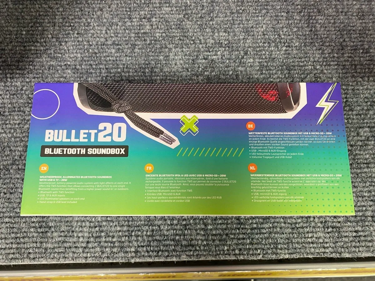 IBIZA Bullet20 20W Bluetooth Speaker - Image 3