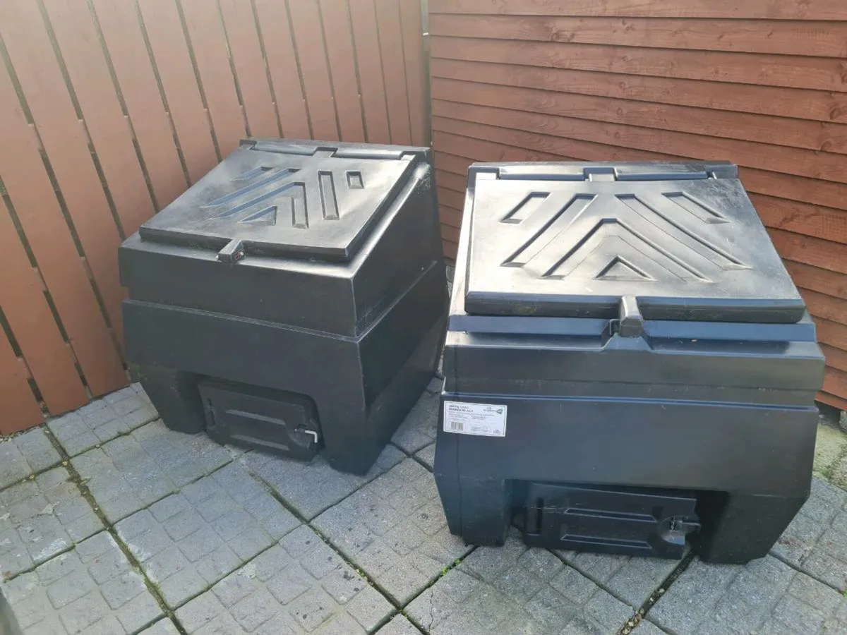 Two large coal bunkers