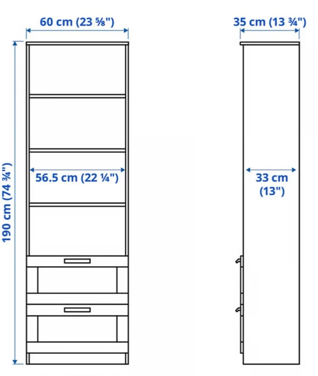 Bookcase with 2 drawers - Image 2