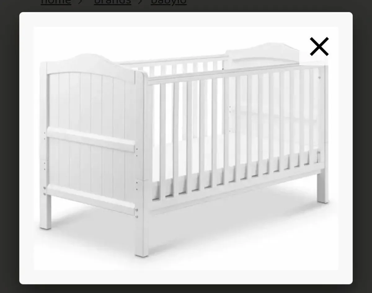 White Toddler Cot bed - Image 1
