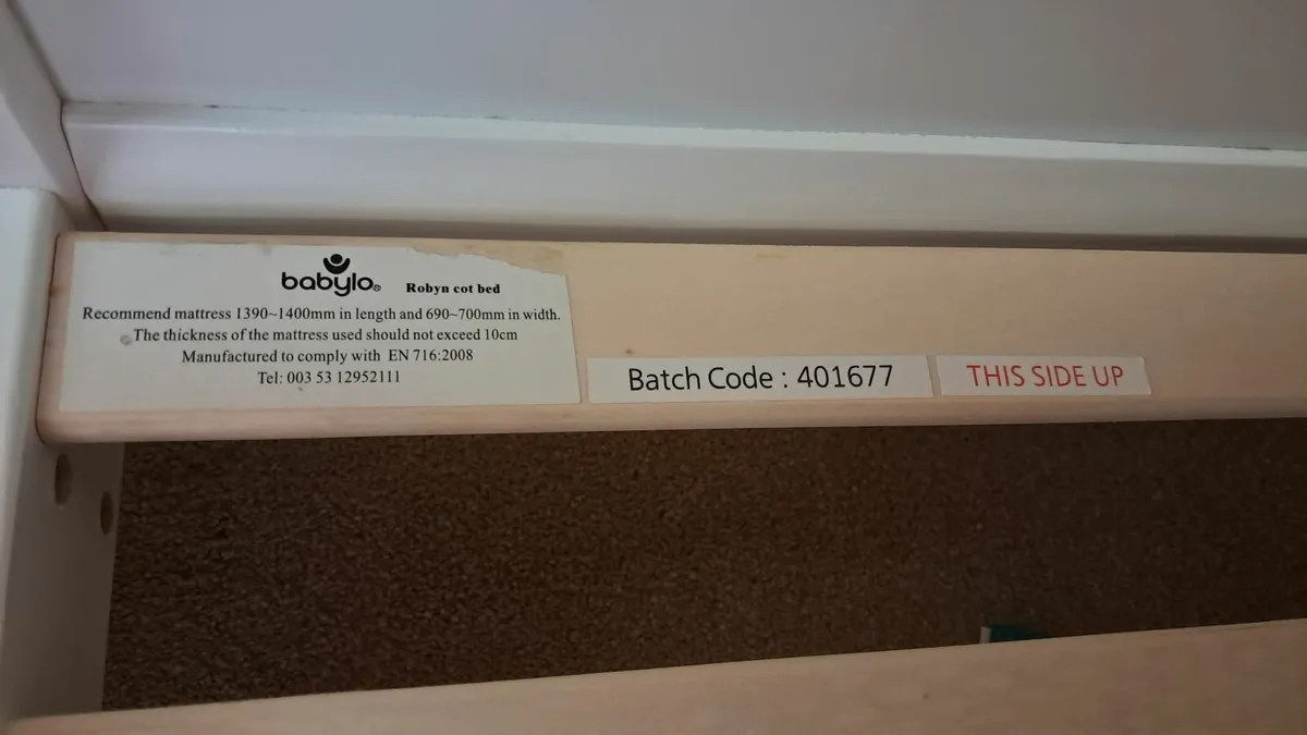 White Toddler Cot bed - Image 4