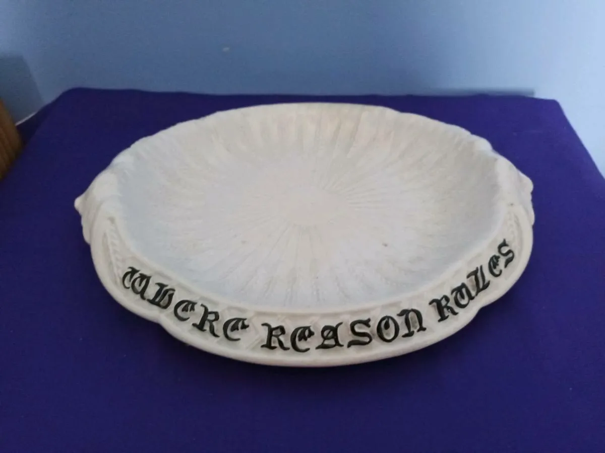 Antique  Ceramic  Bread Dish with inscription. - Image 1