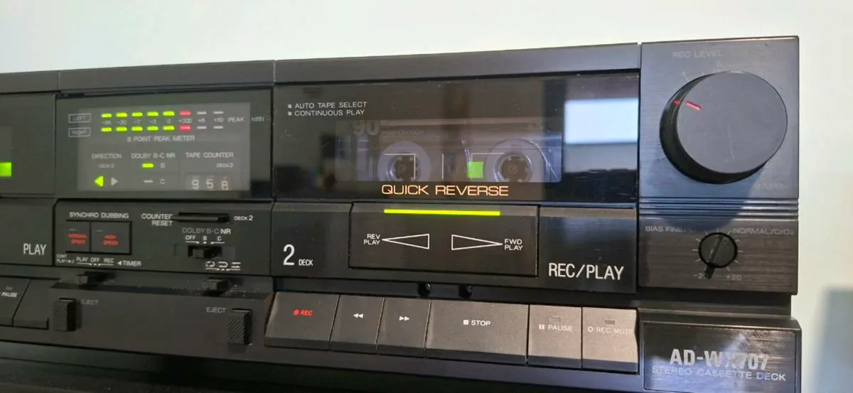 Aiwa AD-WX707 Stereo Double drive Deck - Image 2